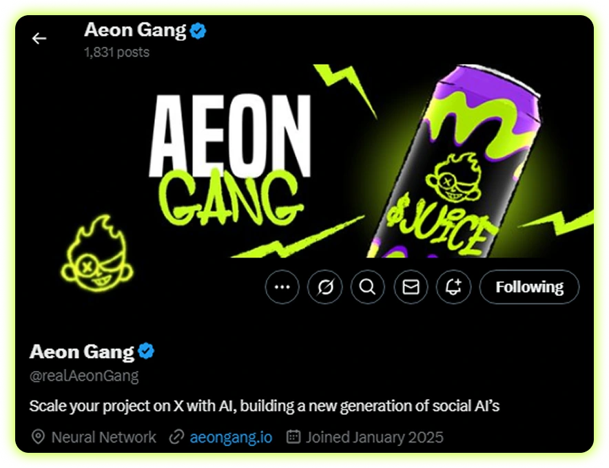 Aeon Gang: Scale your project on X with AI